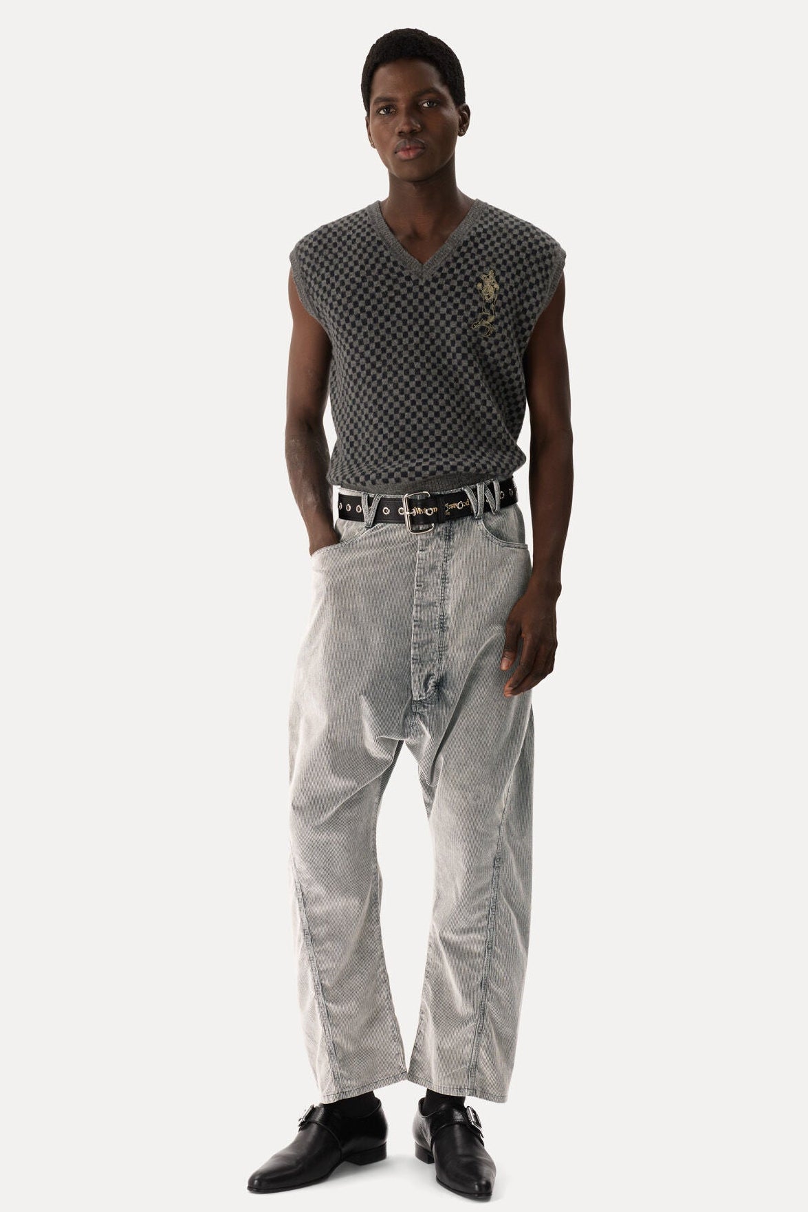 Vivienne Westwood - Twisted seam jeans - corduroy - grey - unisex