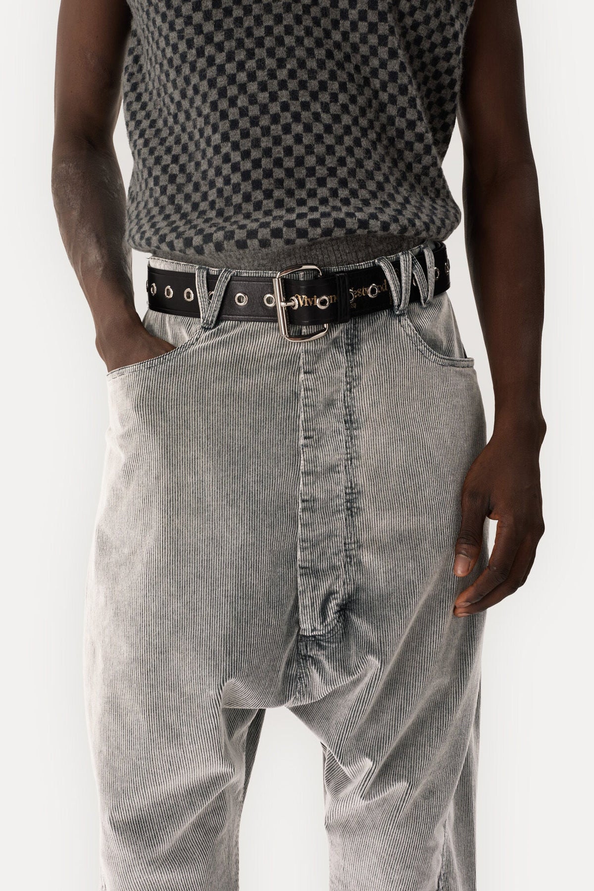 Vivienne Westwood - Twisted seam jeans - corduroy - grey - unisex