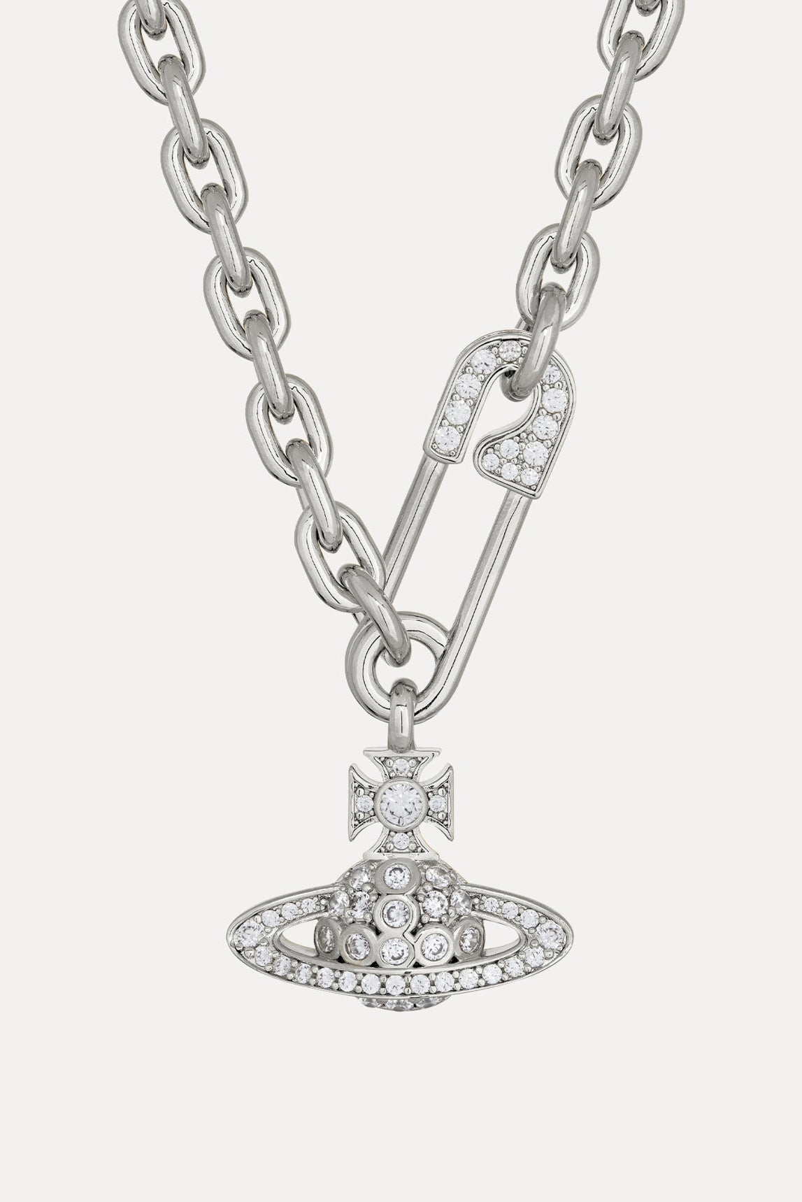 Vivienne Westwood - necklace - Safety pin - Orb - chain
