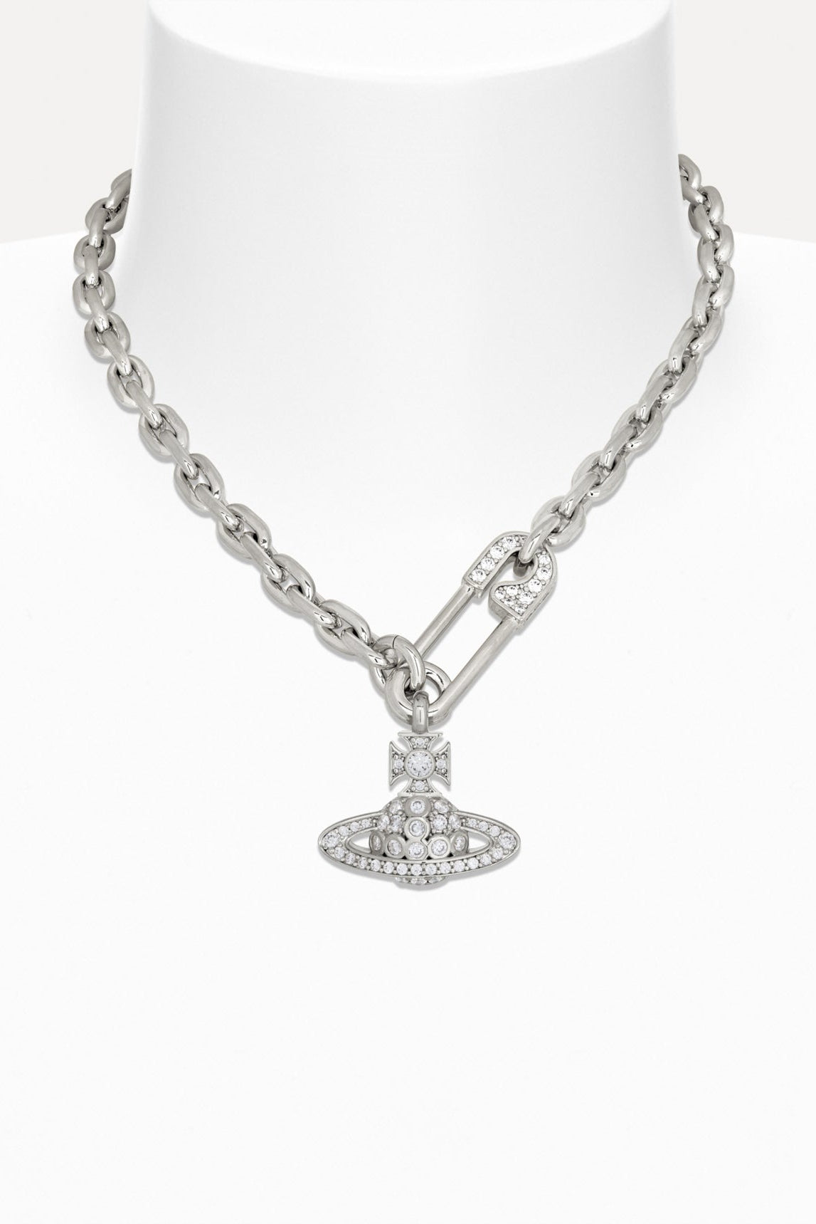 Vivienne Westwood - necklace - Safety pin - Orb - chain