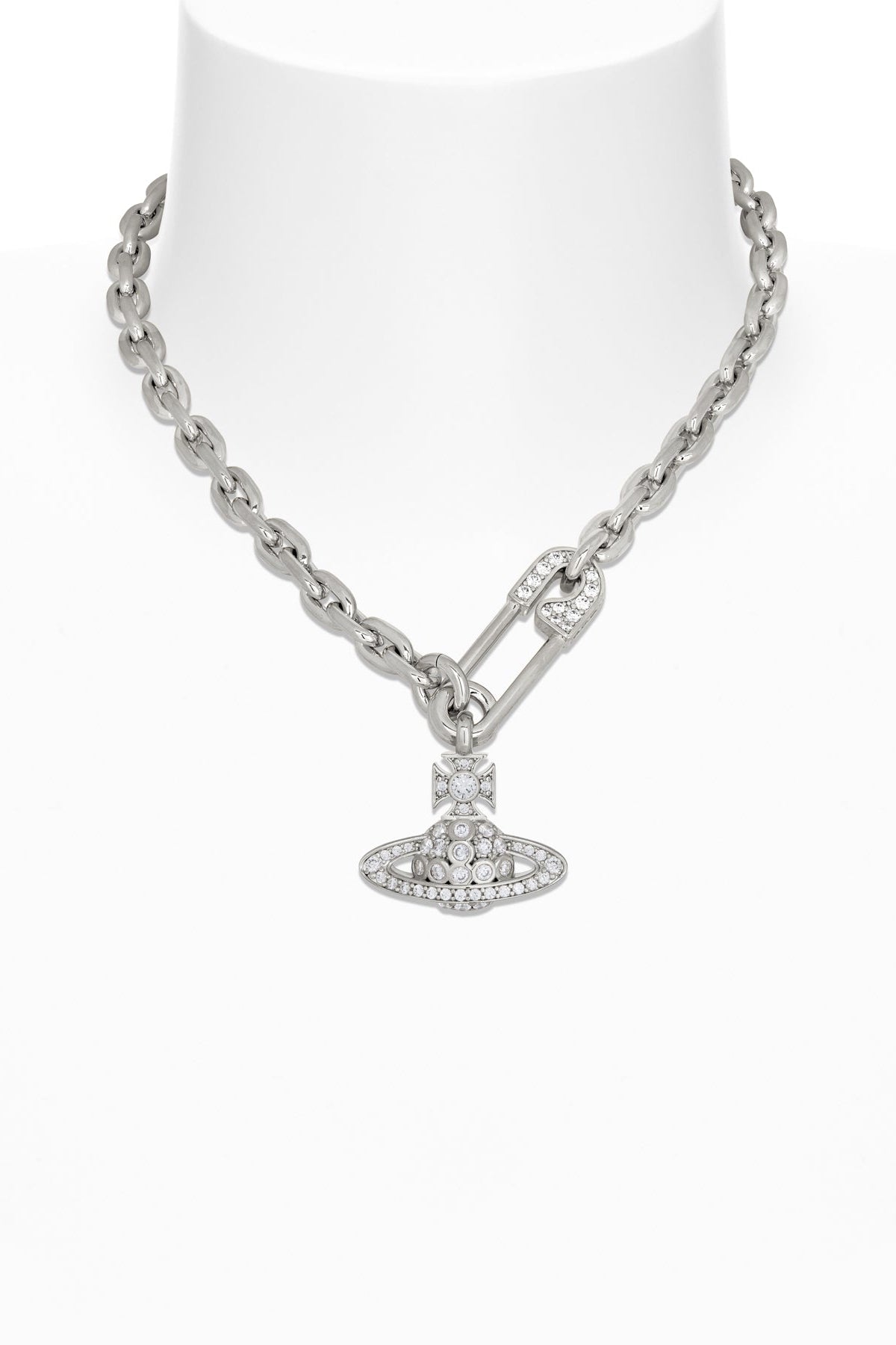 Vivienne Westwood - necklace - Safety pin - Orb - chain