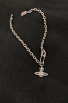 Vivienne Westwood - necklace - Safety pin - Orb - chain