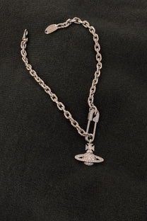Vivienne Westwood - necklace - Safety pin - Orb - chain