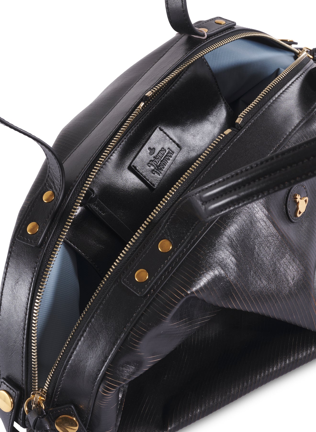 Vivienne Westwood Mara Large Holdall Bowler Tote ribbed 47010004U-L00EN_N103_4