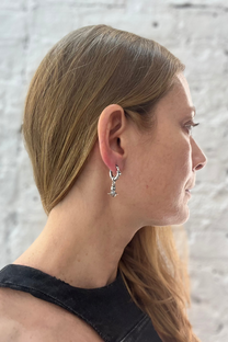 Vivienne Westwood Paulina single hoop earring orb pendant