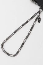Yohji Yamamoto Discord Flat coin cards purse Pocket with a removable chain, black leather.