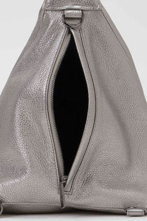 Yohji Yamamoto metallic Dark Silver Sling Cross Body messenger Bag