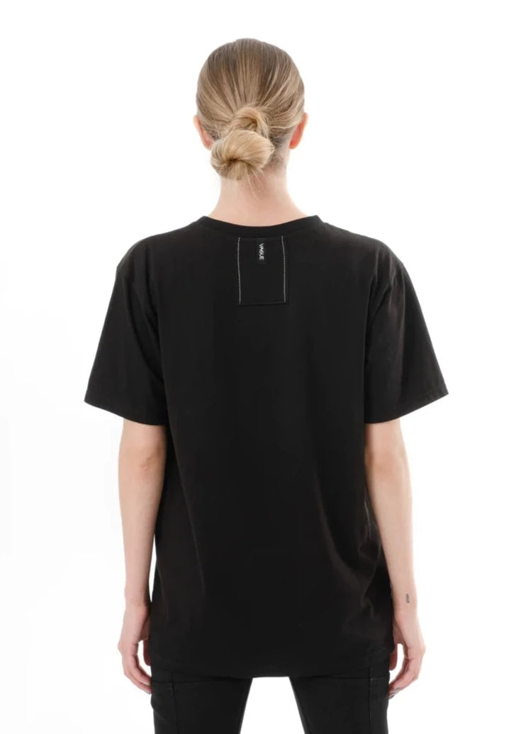 Vague Black Zigzag Top