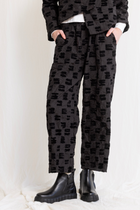 Gershon Bram - Pants - Elastic waist - Wrinkled texture - Black