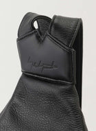 Yohji Yamamoto Discord large backpack back zipper black leathert