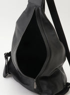 Yohji Yamamoto Discord large backpack back zipper black leather