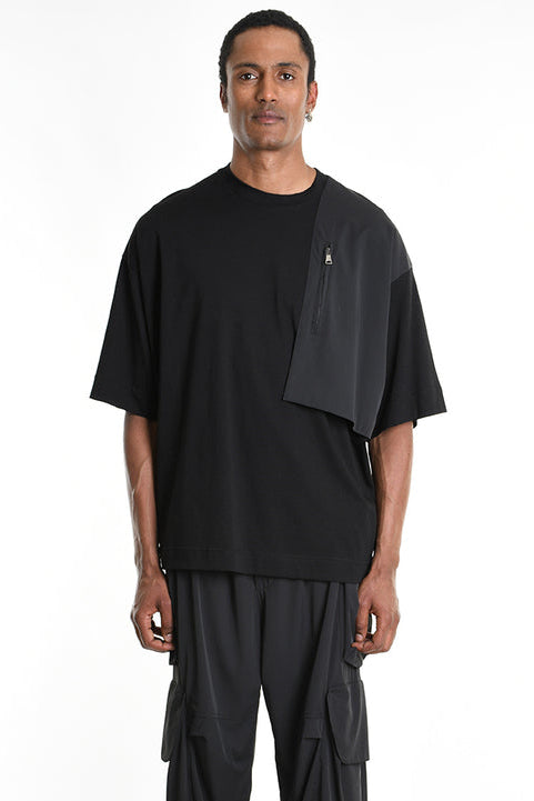 la haine inside us - t shirt - oversized zipper pocket - black