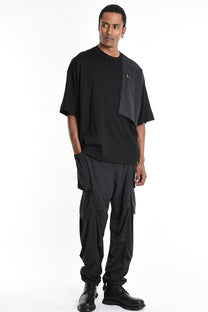 la haine inside us - t shirt - oversized zipper pocket - black