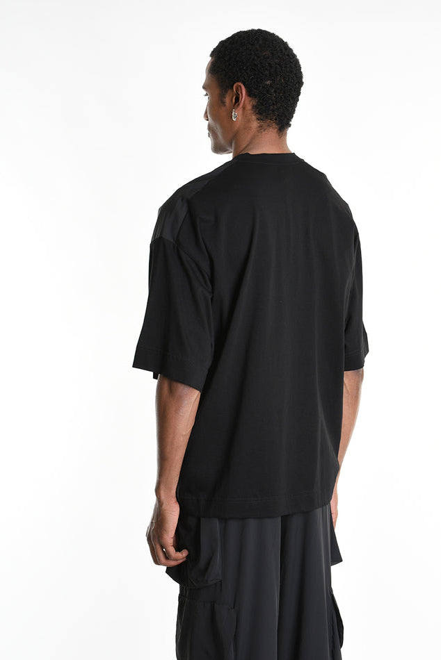 la haine inside us - t shirt - oversized zipper pocket - black