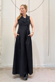 Sandrine Philippe - Dress - Maxi - Cotton - Open Back - Button down