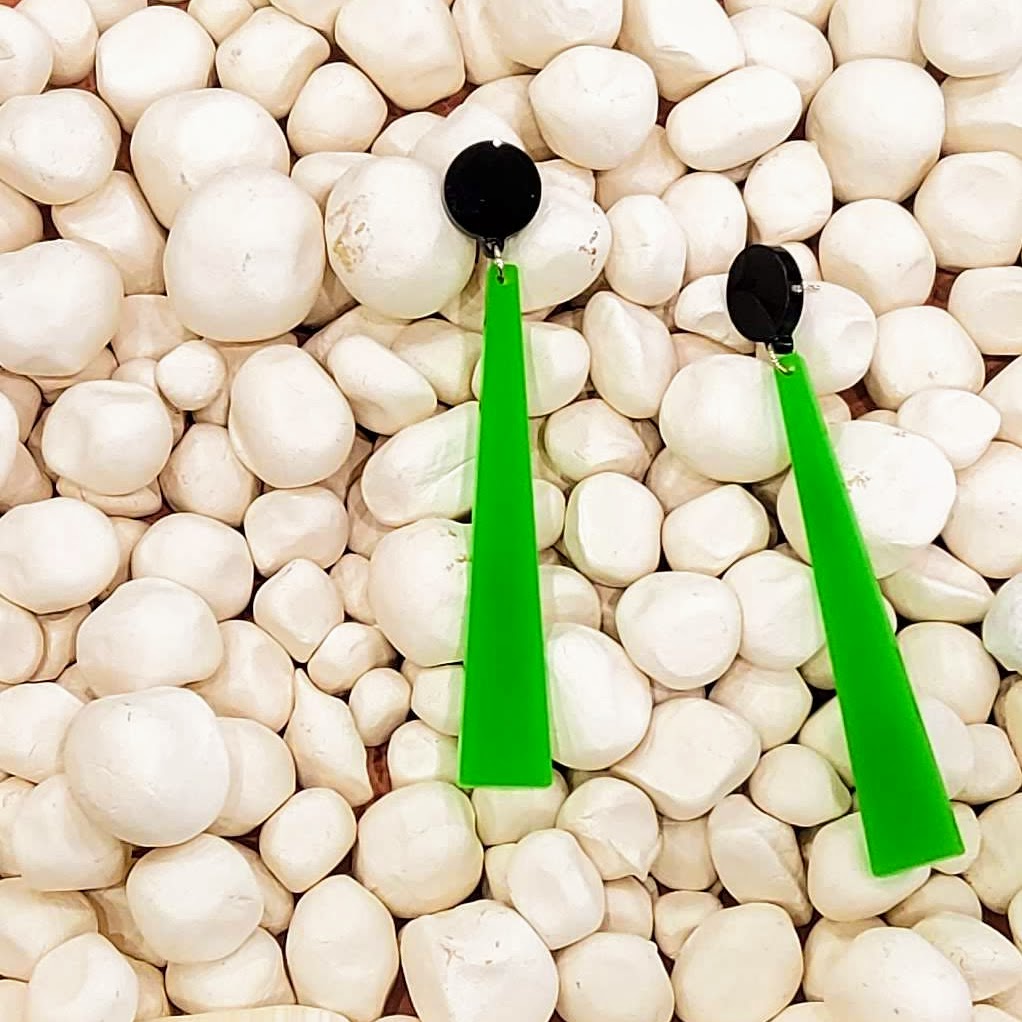 GREEN TIRA EARRINGS