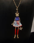 RED SOCKS KITTEN NECKLACE
