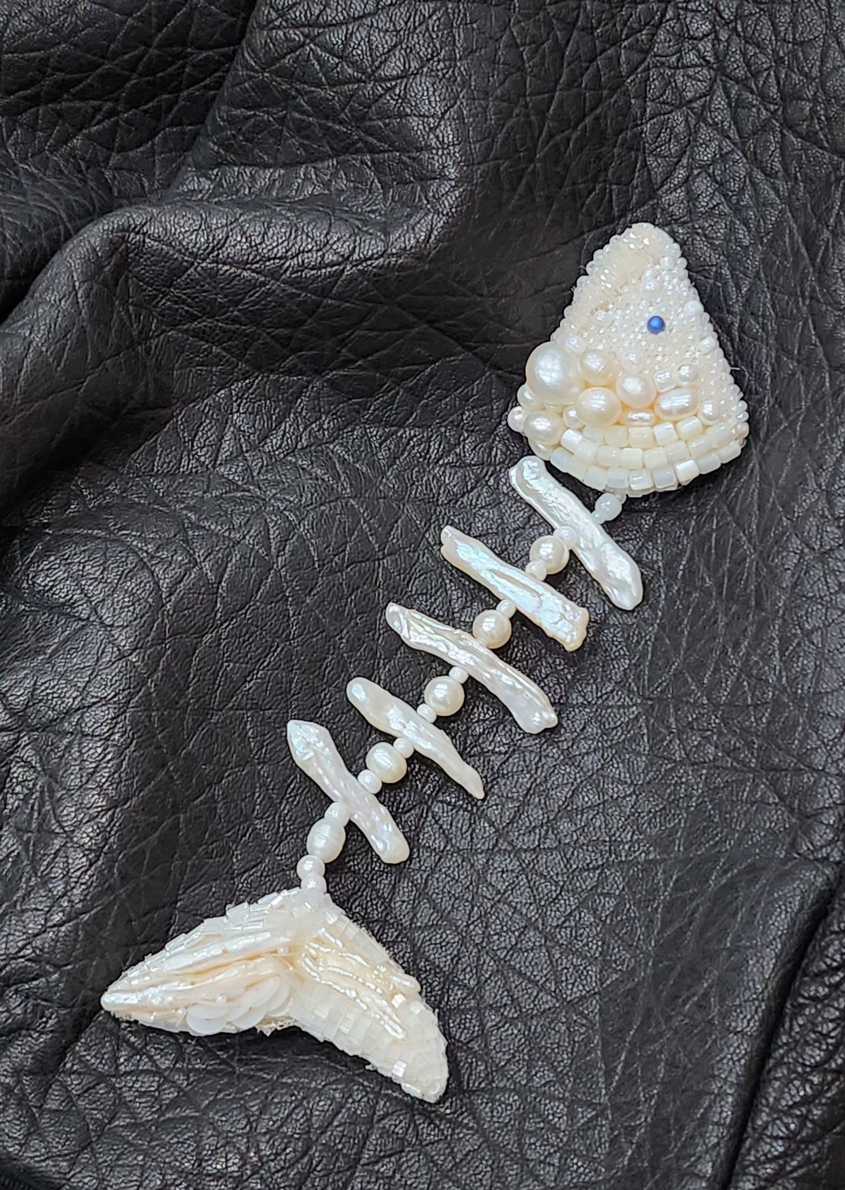 FISH SKELETON BROOCH