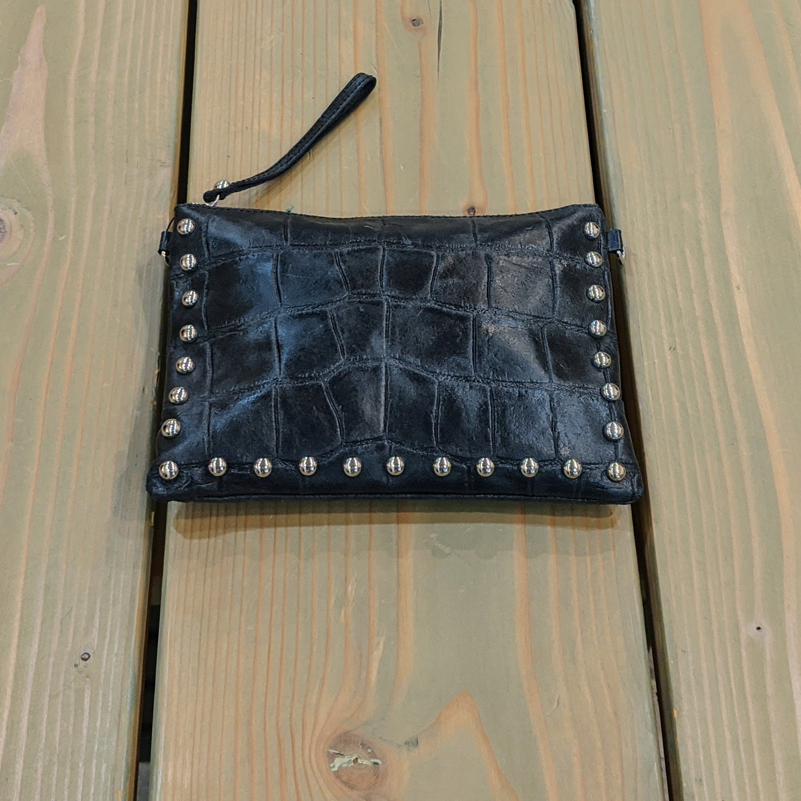 RECTANGLE LEATHER CLUTCH