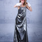LiLi The First boutique - BARBARA-BOLOGNA-Silver Studs Avantgarde Maxi Dress