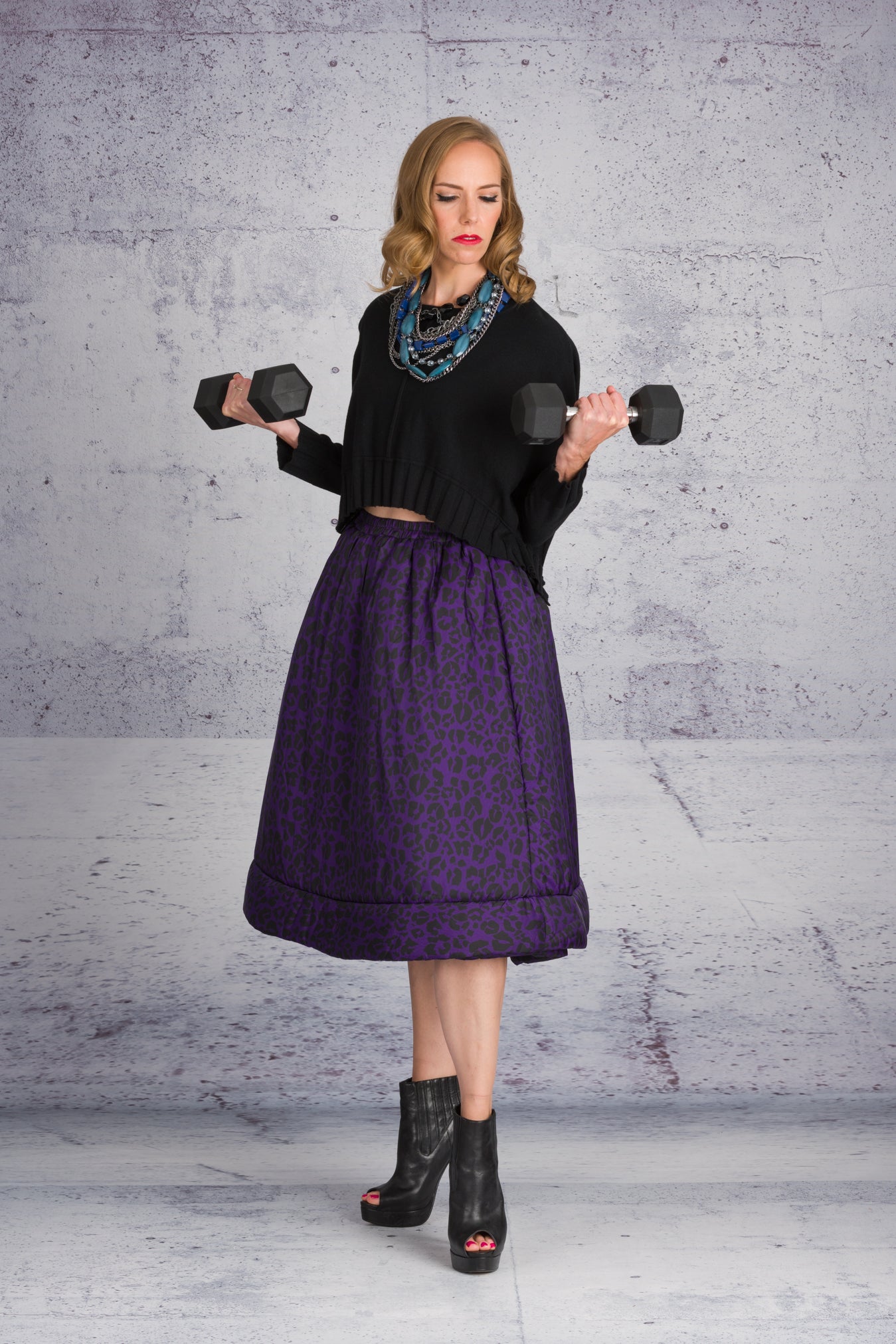 LiLi The First boutique - BARBARA-BOLOGNA-Leopard Purple Padded Skirt