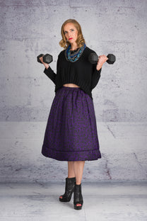 LiLi The First boutique - BARBARA-BOLOGNA-Leopard Purple Padded Skirt