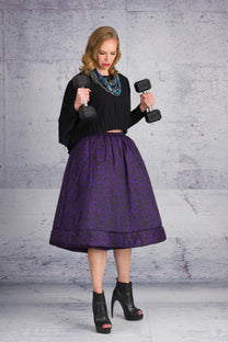 LiLi The First boutique - BARBARA-BOLOGNA-Leopard Purple Padded Skirt