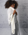FUR TRIM SHAWL