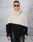 FUR TRIM SHAWL